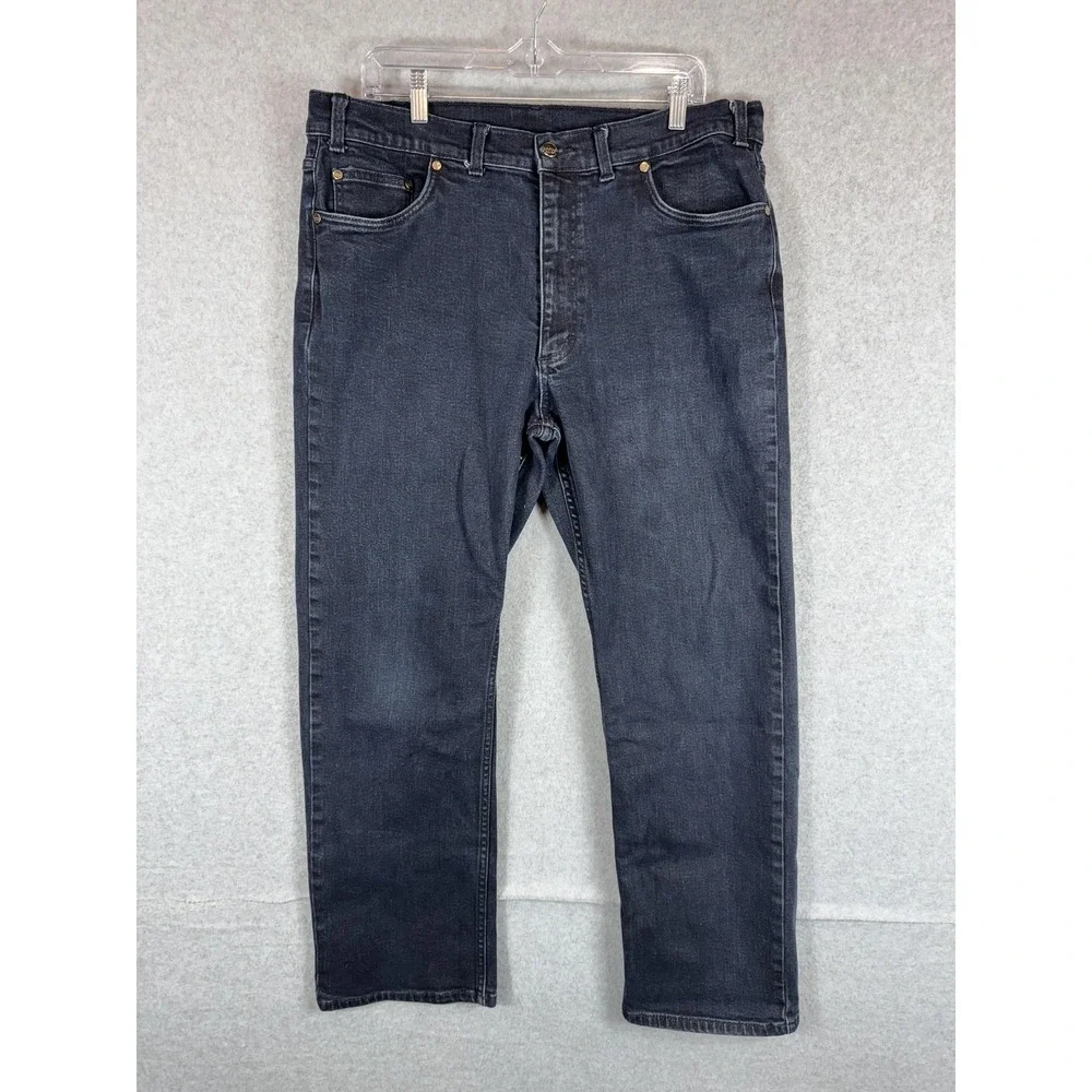 Grand River Jeans Mens 38x30 Black‎ Stretch SLIP 444 Traditional Fit Denim Pants